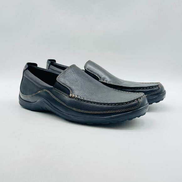 Cole Haan Shoes Mens 11 Black Leather Loafers Casual Driving Comfort Moccasin - Picture 2 of 12